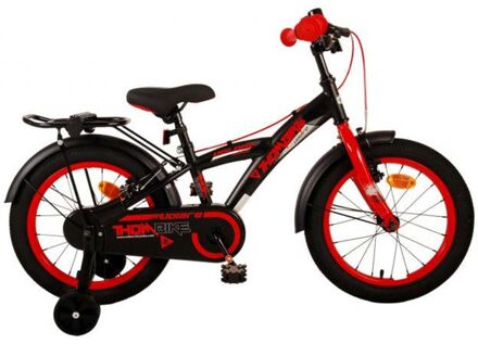 Thombike Kinderfiets - 16 inch - Zwart Rood - Twee Handremmen