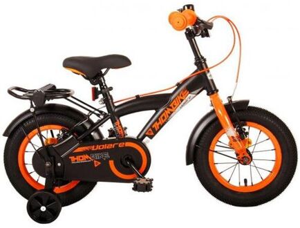 Thombike Kinderfiets - Jongens - 12 inch - Zwart Oranje - Twee Handremmen