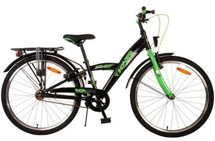 Thombike Kinderfiets - Jongens - 24 inch - Zwart Groen - Twee handremmen