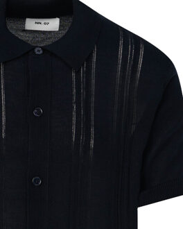 Thor casual overhemd met korte mouwen Blauw - L