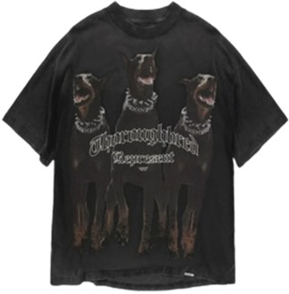 Thoroughbred Vintage Zwart T-Shirt Represent , Black , Heren - XL
