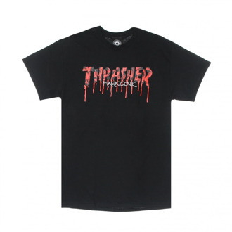 Thrasher Bloed Drip Tee - Streetwear Collectie Thrasher , Black , Heren