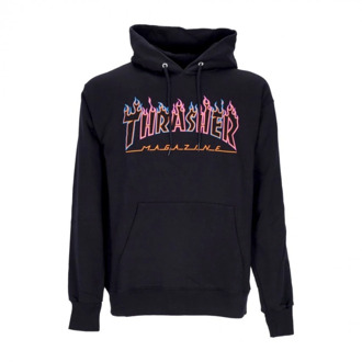 Thrasher dubbele vlameon hoodie Thrasher , Black , Heren - Xl,L
