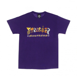 Thrasher Fillmore Logo Tee - Paars Streetwear Thrasher , Purple , Heren - Xl,L,S