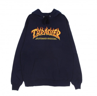 Thrasher Fire Logo hoodie Thrasher , Blue , Heren - Xl,S