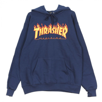 Thrasher Flame hoodie Thrasher , Blue , Heren - Xl,L,M,S