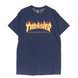 Thrasher Flame t -shirt Thrasher , Blue , Heren - Xl,L,M,S