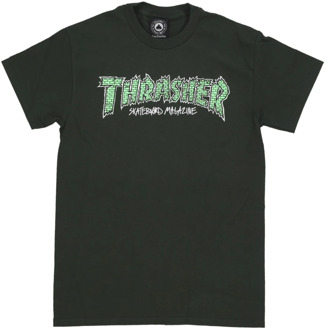 Thrasher Groene Streetwear T-shirt Thrasher , Green , Heren - Xl,L,M