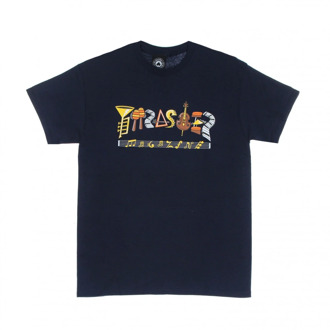 Thrasher Navy Fillmore Logo Tee Thrasher , Blue , Heren - Xl,L,M,S