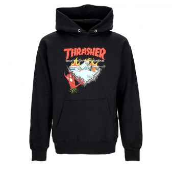 Thrasher Neckface 500 Hoodie Zwart Streetwear Thrasher , Black , Heren - Xl,L,M,S