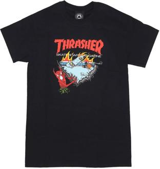 Thrasher Neckface 500 Tee Zwart Streetwear Thrasher , Black , Heren - L,M