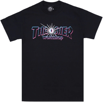 Thrasher Nova Tee X AWS Zwart Streetwear Thrasher , Black , Heren - Xl,L,M