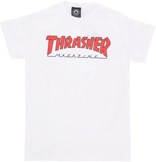 Thrasher Outline Tee - Streetwear Collectie Thrasher , White , Heren - Xl,L,M,S