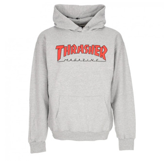 Thrasher Rode Outlined Hoodie Streetwear Thrasher , Gray , Heren - Xl,L,S