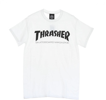 Thrasher SKATE MAG T-SHIRT- WHITE/BLACK