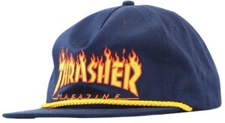 Thrasher Snapback cap vlam touw Thrasher , Blue , Heren - ONE Size