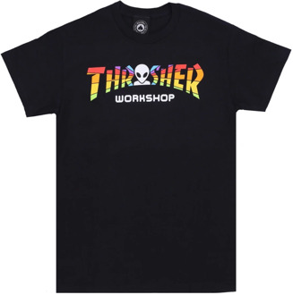 Thrasher Spectrum Tee X AWS Zwart Thrasher , Black , Heren - L,M,S