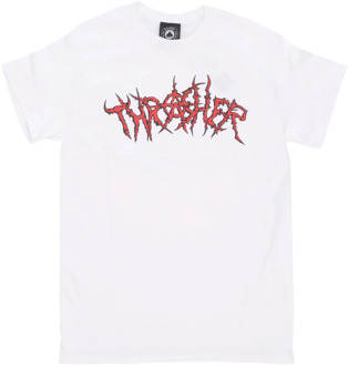 Thrasher Wit Streetwear T-shirt Thrasher , White , Heren - Xl,S