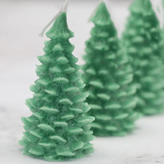 Three-dimensional Christmas Tree Candle Silicone Mold Craft 3D Mold Soap Handmade Tool D3H9
