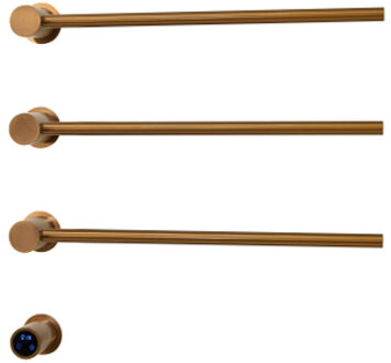 THREE Elektrische Handdoekradiator - 52x54x13cm - 30watt - geborstel koper SW1381760 Koper geborsteld