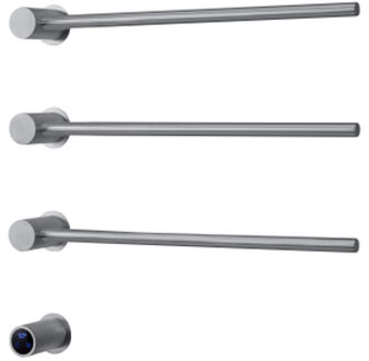 THREE Elektrische Handdoekradiator - 52x54x13cm - 30watt - geborsteld RVS SW1381756 RVS geborsteld