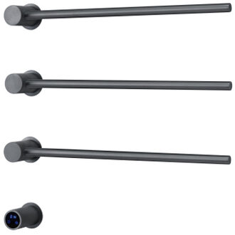 THREE Elektrische Handdoekradiator - 52x54x13cm - 30watt - gunmetal SW1381758 Gunmetal (antraciet)