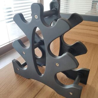 Three-tier Dumbbell Weight Rack Compact Dumbbell Floor Bracket Support Weight Holder Anti-wear Dumbbell Holder Fitness Equipment 2