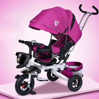 Three Wheel Baby Stroller Children Trycicle Infant Push Trolley Can Sit Lie Easy Folding Cart 1-5years Old Strollers for Kids