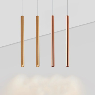 Thrisdar Cylindrical Long Tube Bar Table Pendant Lamp Nordic Dinning Room Restuarant LED Pendant Light Hanging Lamp