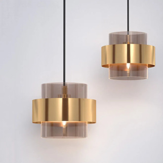 Thrisdar Nordic Modern Glass Pendant Lamp Restaurant Bar Cafe Pendant Lights Creative Gold Wrought Iron Hanging Light