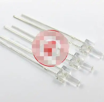 through hole bicolor non polar 2mm led diode red@white red@warm white color