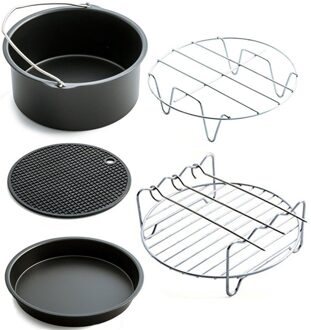 Thuis Air Koekenpan Accessoires Vijf Stuk Friteuse Bakken Mand Pizza Plaat Grill Pot Mat Multi-Functionele Keuken Accessoire