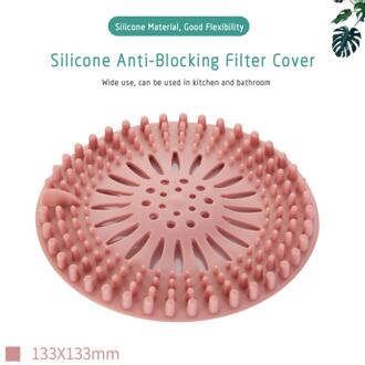 Thuis Anti-Blocking Afvoerputje Siliconen Sucker Riool Monding Zeef Sink Filter Haar Stoppers & Catchers Badkamer Accessoires roze
