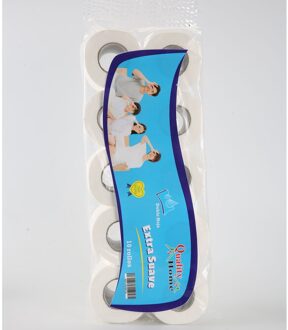 Thuis Bad Toilet Roll Paper Restaurant Hotel Papierrol Huishoudelijke Wc Papier Primaire Houtpulp Tissue Roll Papier 10 Rolls