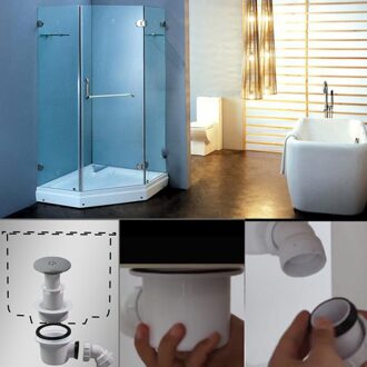 Thuis Badkamer Chrome Top Snelle Flow Spoelbak Accessoires Moderne Wastafel Duurzaam Wit Trap Drain Vervanging Douchebak Afval