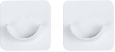 Thuis Badkamer Geen Boren Adhesive Eenvoudig Installeren Beugel Gordijn Staaf Houder Plastic Stok Op Diy Wandmontage Vierkante Universele 2stk