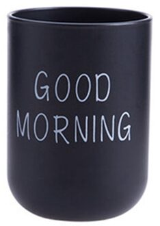 Thuis Badkamer Tandenborstel Tandpasta Houder Ronde Wassen Tand Cup Pp Drinken Glas Tand Mok Reizen Camping Zwart