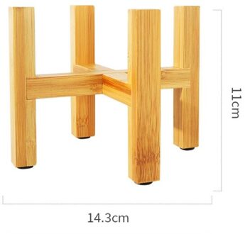 Thuis Bloem Stand Permanent Balkon Bamboe Hout Bonsai Houder Met Voet Pad Moderne Bloempot Plank Thuis Kantoor Decoratie