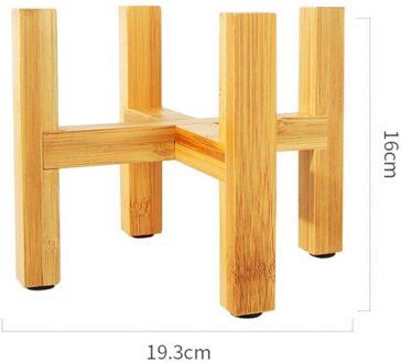 Thuis Bloem Stand Permanent Balkon Bamboe Hout Bonsai Houder Met Voet Pad Moderne Bloempot Plank Thuis Kantoor Decoratie