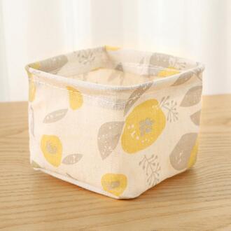 Thuis Desktop Opbergmanden Tassen Stof Mand Opvouwbare Opslag Mand Opslag Bin Kast Speelgoed Box Container Organizer geel