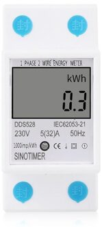 Thuis Din Rail Lcd Digitale Display Stroomverbruik Kwh Meter Eenfase Energy Meter Watt Wattmeter 220V Ac 50hz