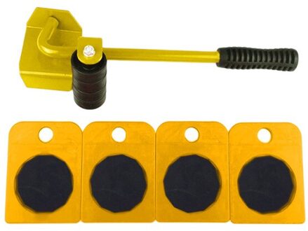 Thuis Eenvoudig Meubilair Lifter Mover Tool Set Zware Voeders Moving Gereedschap Wiel Bar Mover Apparaat Meubels Transport Tool geel