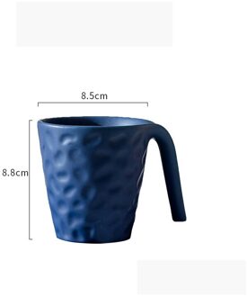 Thuis Europese Creatieve Eenvoudige Frosted Effen Kleur Mok Keramische Kopje Koffie marine blauw