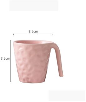 Thuis Europese Creatieve Eenvoudige Frosted Effen Kleur Mok Keramische Kopje Koffie roze
