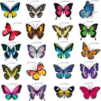 Thuis Grote Mooie Kleurrijke Vlinders Cling Window Stickers Helpen Voorkomen Vogel-St Muurstickers Наклейки На Стену