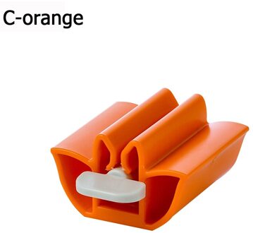 Thuis Handleiding Tandpasta Knijper Herbruikbare Plastic Rollende Buis Tandenborstelhouder Stand Badkamer Supply Gebitsreiniging Accessoires C-oranje