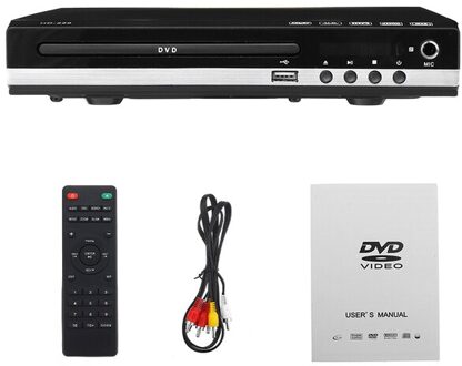 Thuis Hdmi-Compatibele Dvd Speler Full Hd 1080P Usb Multimedia Digitale Tv Disc Speler Ondersteuning Dvd Cd MP3 MP4 Rw Vcd zwart 2