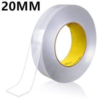 Thuis Herbruikbare Tape Dubbelzijdig Lijm Voor Gezicht Super Gadget Sterke Traceless Cinta Doble Cara Transparante Nano Lijm 20MM-5M