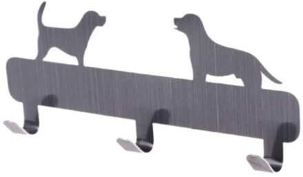 Thuis Hond Vormige Muur Kleding Stalen Rustieke Roestvrij Hanger Hat Haken Deur Badkamer Decor Jas Opknoping Sleutel Home 3 Keuken grijs