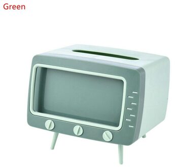Thuis Multi-color Tv Tissue Doos Multifunctionele Desktop Pompen Doos Mobiele Telefoon Bekijken Beugel Woonkamer Opslag doos groen